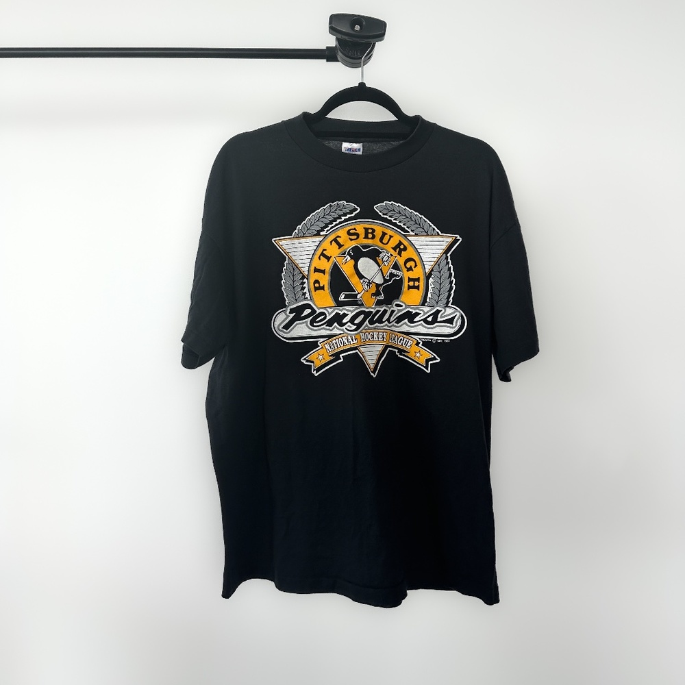 VINTAGE PITTSBURGH PENGUINS NHL T-SHIRT (1991)